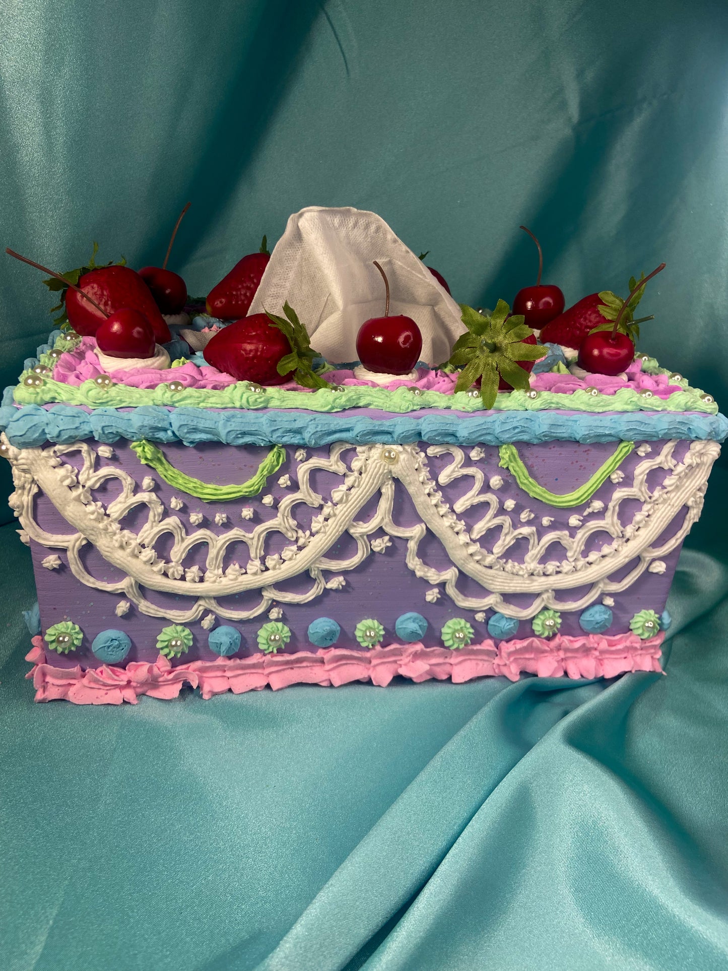 Faux Cake Tissue Box