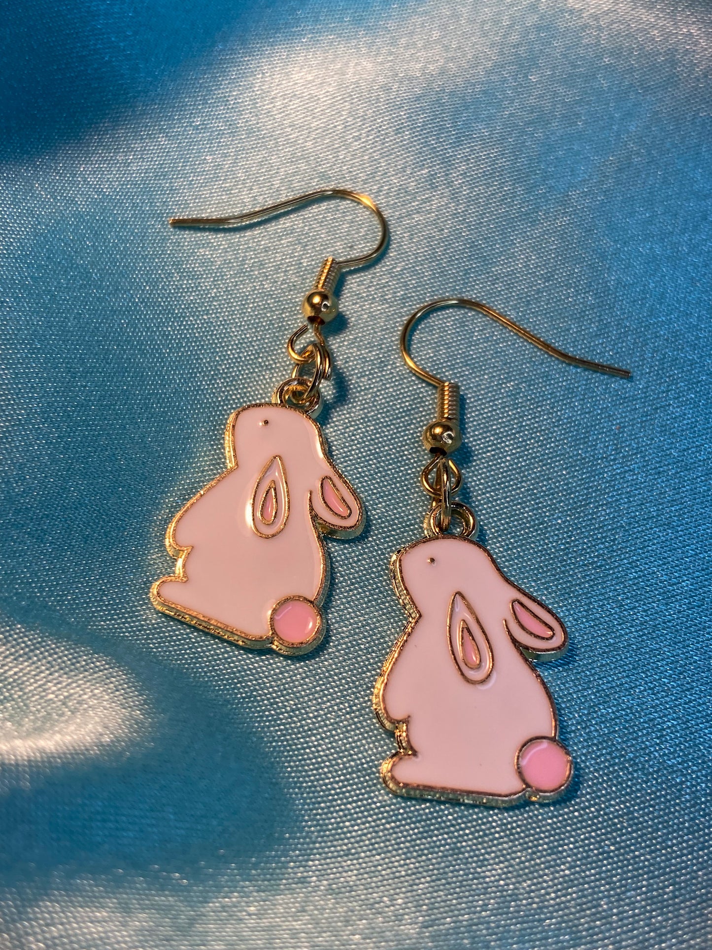 Handmade Cute Little White Bunny Earrings | Easter gift for her